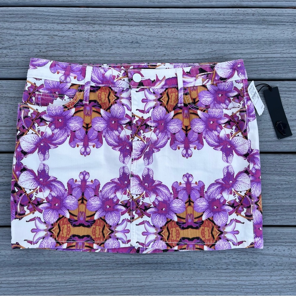 Joe’s Jeans Fuchsia Exotic Orchid Denim Mini Skirt